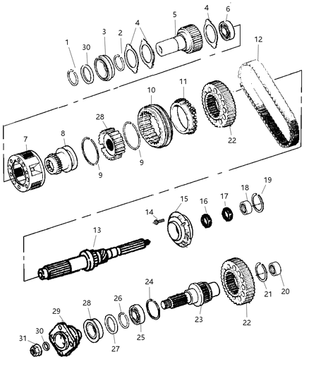 Bearing Input Gear Diagram for 5080499AA
