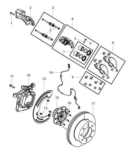 Sensor Anti-Lock Brakes Diagram for 52122426AC
