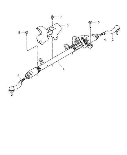 2004 Dodge Grand Caravan Gear Rack And Pinion Diagram for 4743873AF
