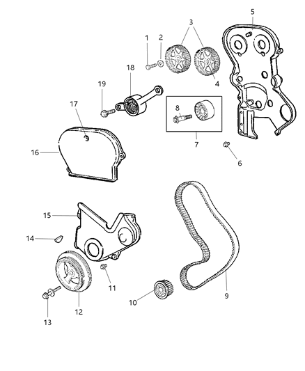 Damper Crankshaft Diagram for 4777618AG