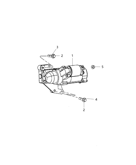 2008 Chrysler Sebring Starter Engine Diagram for 5082388AA