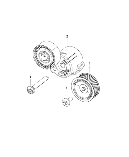 Tensioner Belt Diagram for 68391789AA