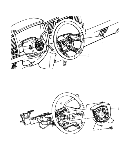 Air Bag Driver, Driver Side Diagram for 1EF19GTVAF