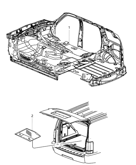 2015 Ram 2500 Mat Kit Floor Diagram for 1MS481DVAB