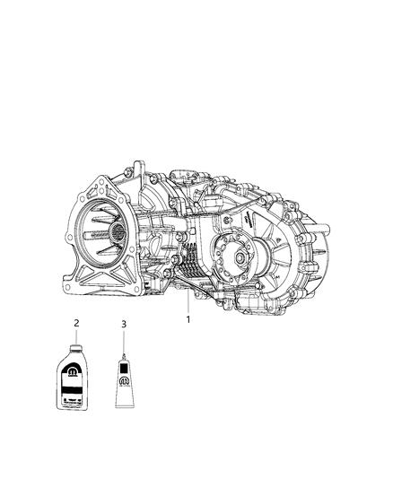 2009 Jeep Commander Transfer Case Diagram for 68240441AC