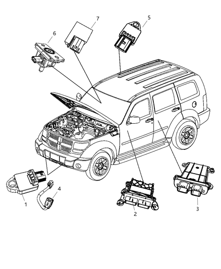 1995 Dodge Grand Caravan Module Occupant Restraint Diagram for 4896129AD
