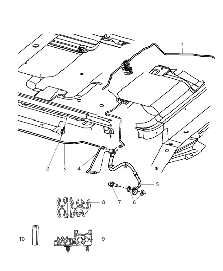 Hose Brake Diagram for 52089997AD