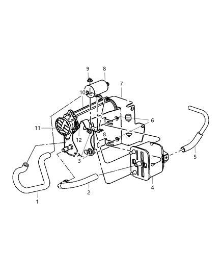 1990 Chrysler Imperial Canister Vapor Vapor Canister Only Diagram for 4891567AC