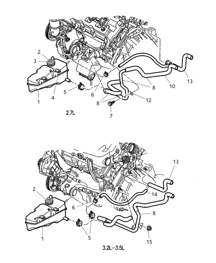 1998 Chrysler Town & Country Hose Heater Supply Diagram for 4767172AI