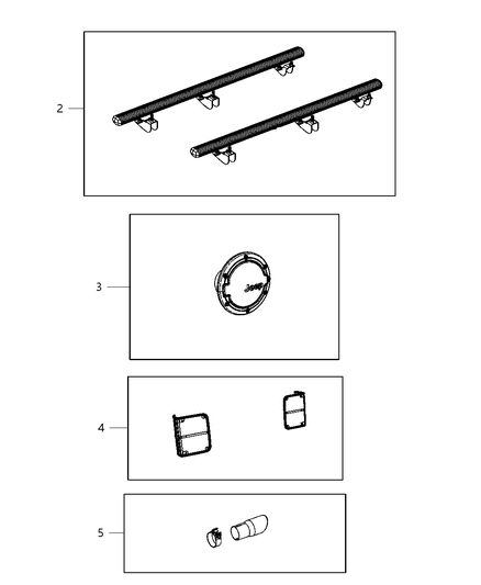 1987 Jeep J10 Step Kit Tubular Side Diagram for 82210564AE