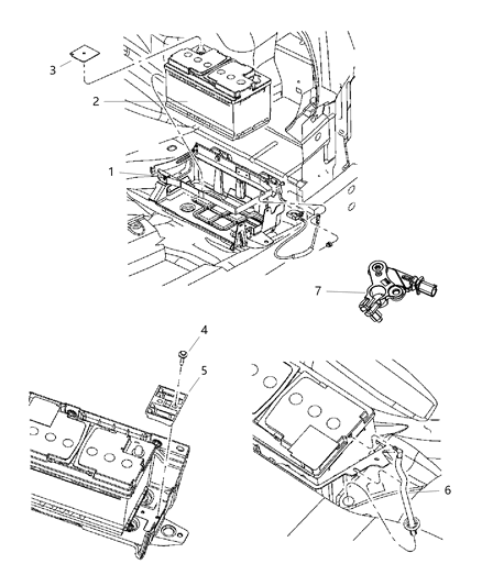 2015 Dodge Journey Sensor Battery Diagram for 4692269AD