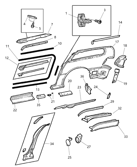 Track Sliding Door Diagram for 4717736AD