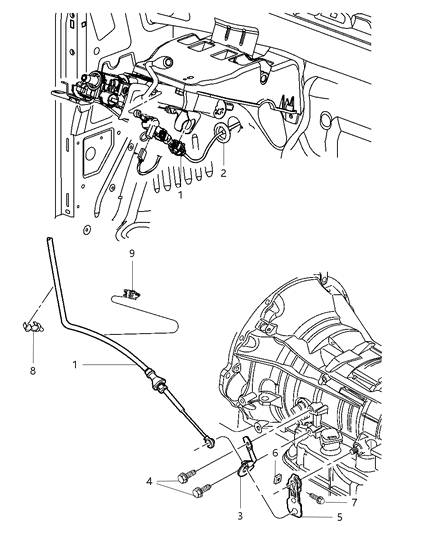 Cable Shift Diagram for 52110005AJ