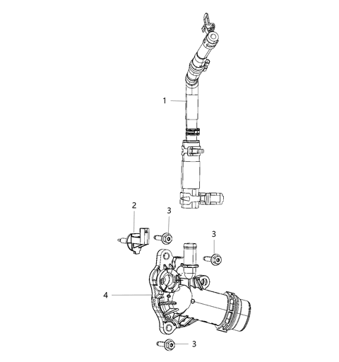 1991 Jeep Comanche Hose Reservoir Inlet Diagram for 68280321AE