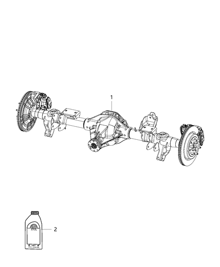 Axle Assembly Rear Complete Diagram for 68272086AC
