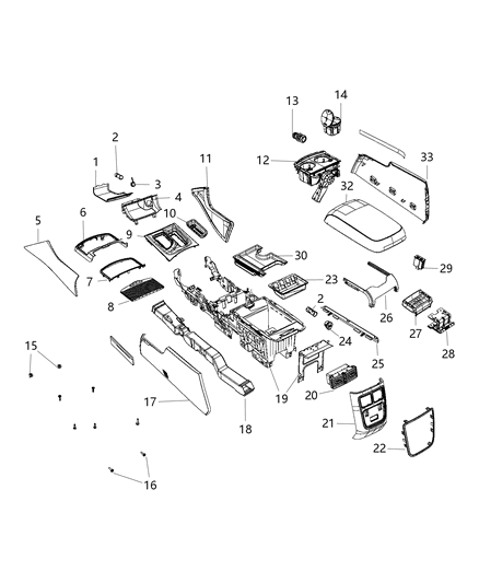 Armrest Console Diagram for 6LC27YSAAB