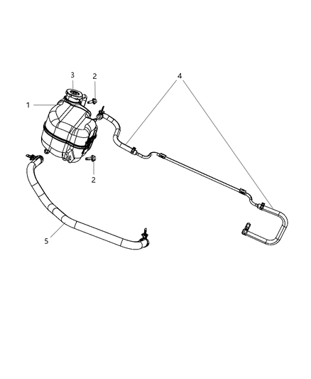 Hose Coolant Bottle Inlet Diagram for 5058407AD