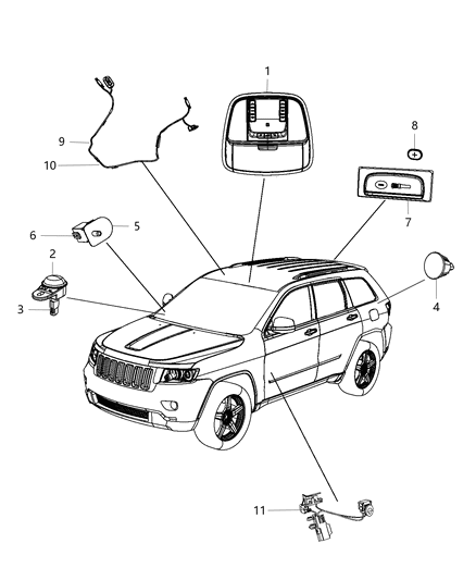 2018 Jeep Wrangler Lamp Flashlight Diagram for 5LB81HL1AA