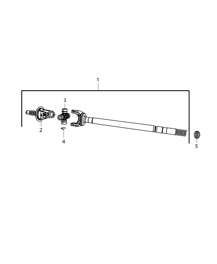 2012 Ram 3500 Universal Joint Kit Diagram for 68065428AC