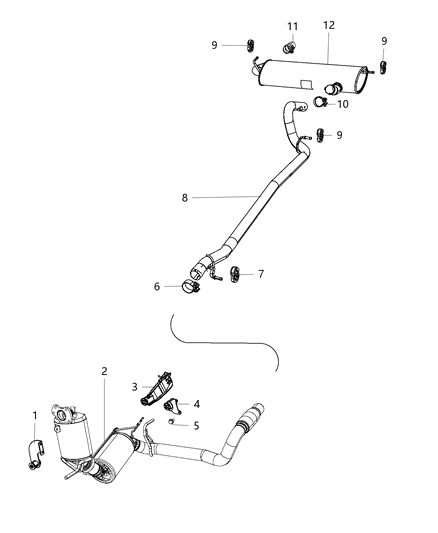 Hanger Exhaust Diagram for 68069816AB