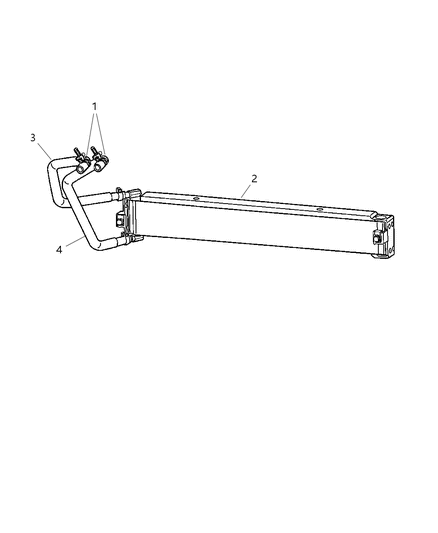Cooler Kit Auxiliary Transmission Oil Diagram for 5086548AB
