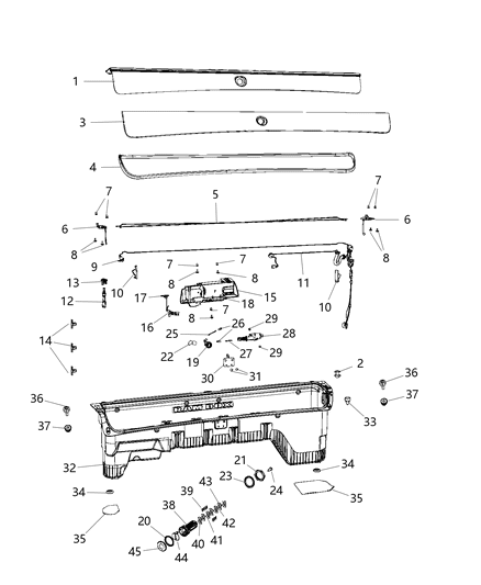 Applique Storage Bin Paint As Required Diagram for 1WX161W7AA