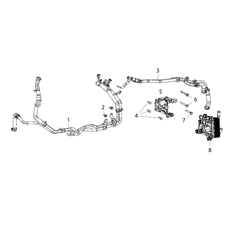 2005 Chrysler PT Cruiser Hose And Tube Coolant Diagram for 68312978AE