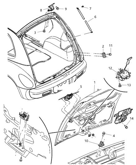 Propeller Liftgate Diagram for 4589630AA