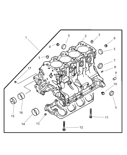 2015 Jeep Patriot Plug Cylinder Block Diagram for MD378291