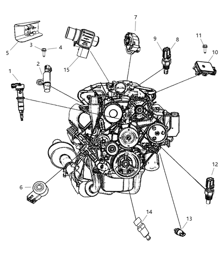 Sensor Camshaft Diagram for 5149054AB
