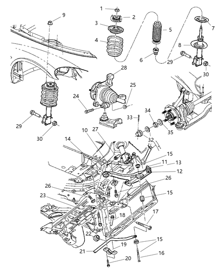 2018 Dodge Durango Shield Strut Diagram for 4656943AB