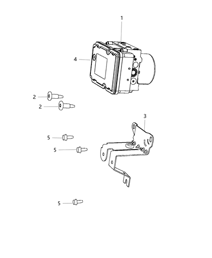 Module Anti-Lock Brake System Diagram for 68472374AA