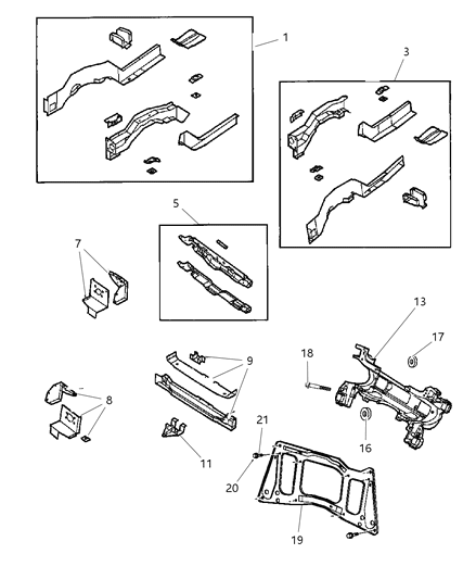 Crossmember, Front Radiator, Upper Diagram for 4860194