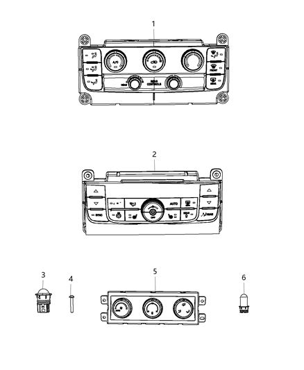 Control A/C And Heater Diagram for 55111236AH