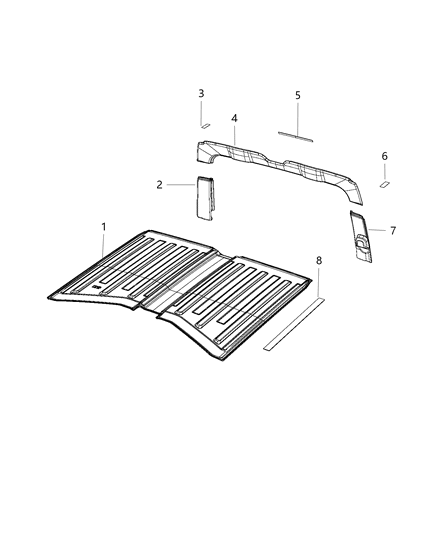 2008 Jeep Compass Retainer Diagram for 68316154AA