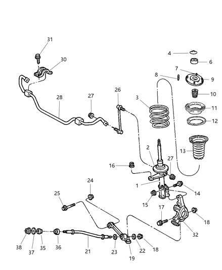 1992 Chrysler Town & Country Screw And Washer, Power Steering Bracket M10X1.50X35.00 Diagram for 6101504