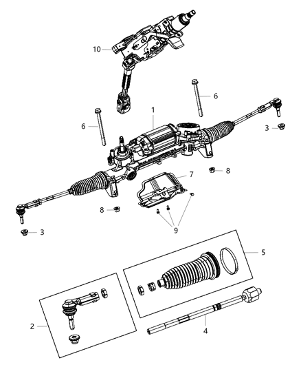 Heat Shield Steering Gear Diagram for 5154343AC