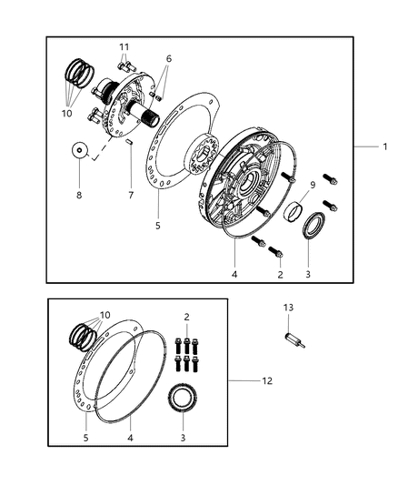 1996 Jeep Cherokee Pump Kit Transmission Oil Diagram for 68054588AA