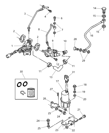 Bolt Hexagon Flange Head M6X1.00X25.00 Diagram for 4761269