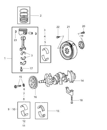Plate Torque Converter Drive See Notes Diagram for 4736832AB