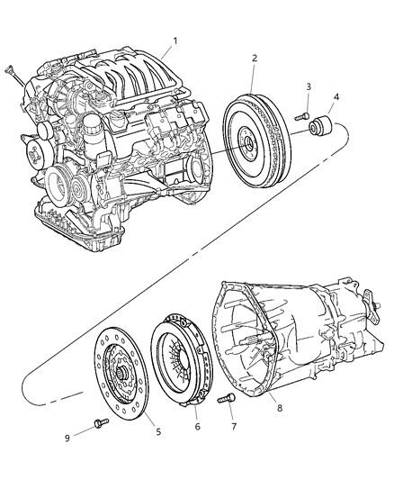 Transmission 6 Speed Diagram for 5096909AA
