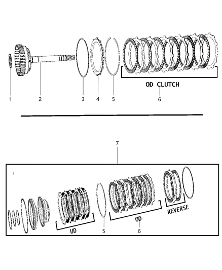2016 Ram 3500 Hub And Shaft Underdrive Clutch Includes Orifice Plug Diagram for 52119883AB