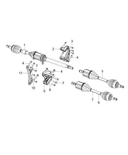 Shaft Front Drive Diagram for 52123748AA