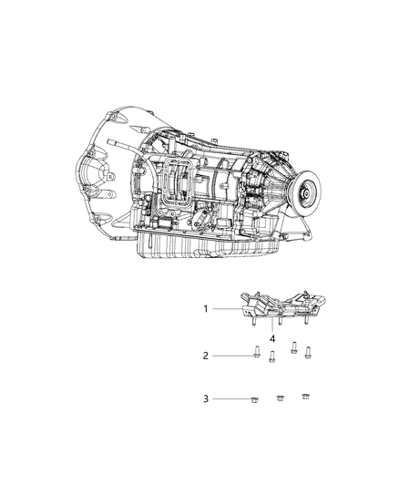 Isolator Transmission Mount Isolator And Bracket Diagram for 68090654AA