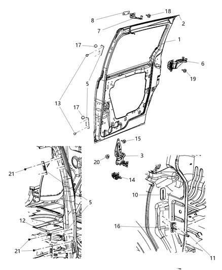 Door Sliding Diagram for 5020699AO