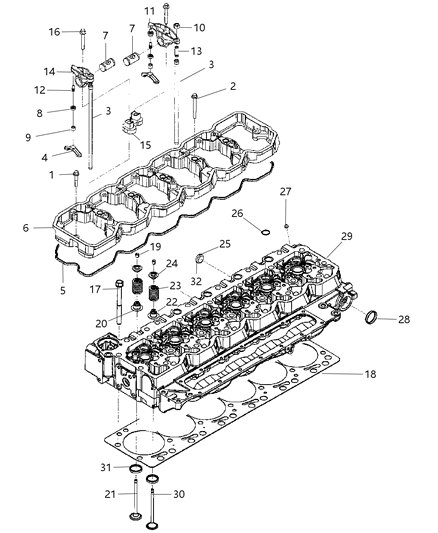 Plug Core Right Or Exhaust Side Of Cylinder Head (Small) Diagram for 5017786AA
