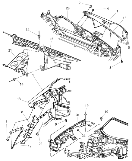 Bracket Sill To Fender Diagram for 4865830AB