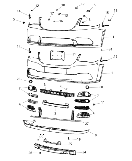 Absorber Front Energy Diagram for 68086489AA