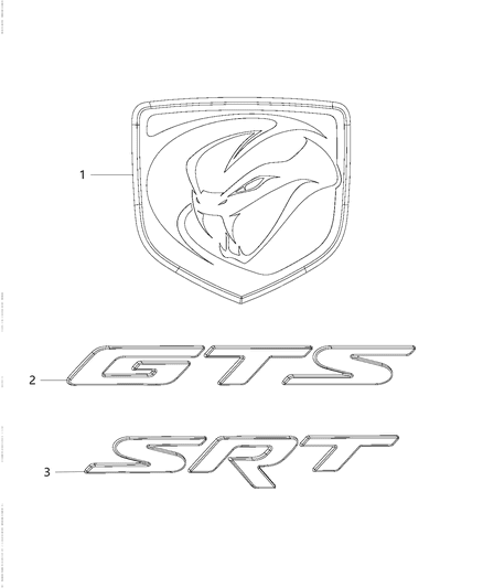 2023 Jeep Wagoneer Decal Ta Track Badge Diagram for 5SR42KL4AA