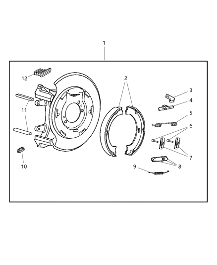 2004 Dodge Dakota Slipper Caliper Diagram for 5093337AA